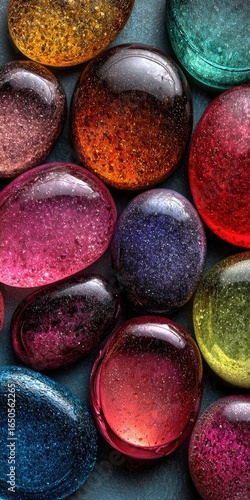 Wallpaper Mural Close-up colorful glass stones Torontodigital.ca