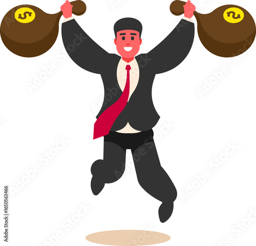 "Happy Rich Man - Wealth, Success, and Financial Achievement"