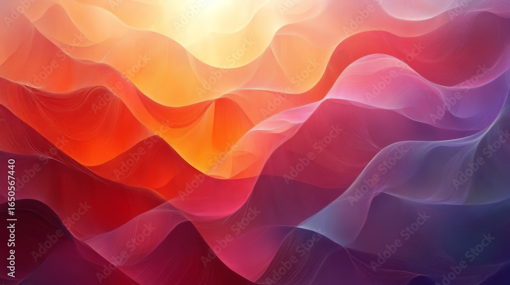 Obraz premium Abstract landscape of vibrant, flowing colors (1)