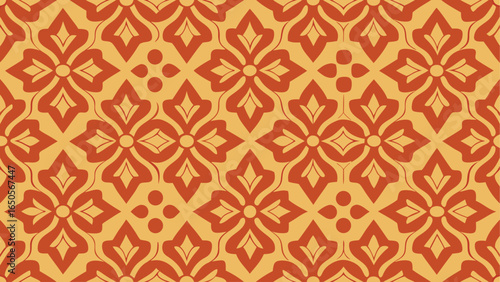 Seamless vintage floral pattern with ornamental design for wallpaper and fabric decoration