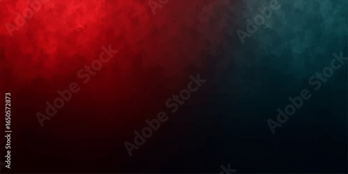 Vibrant red and green abstract textures with light and fire-like smoke in a dark space