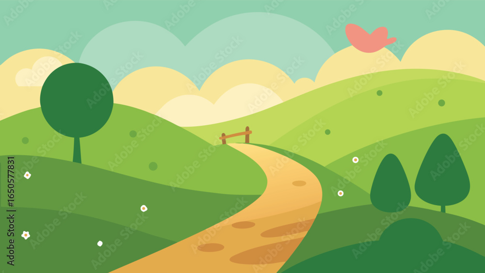 Fototapeta premium Whimsical and stylized illustration featuring a playful character with vibrant colors and a unique artistic style