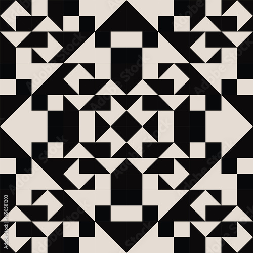 Mid century modern geometric pattern vector. Graphical illustration for a unique textiles and home décor.