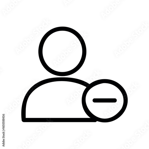 Simple user icon with person silhouette design