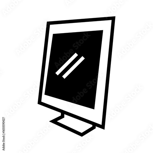 lcd monitor tv touchscreen vector