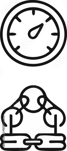 Time and Freedom Concept Illustration.