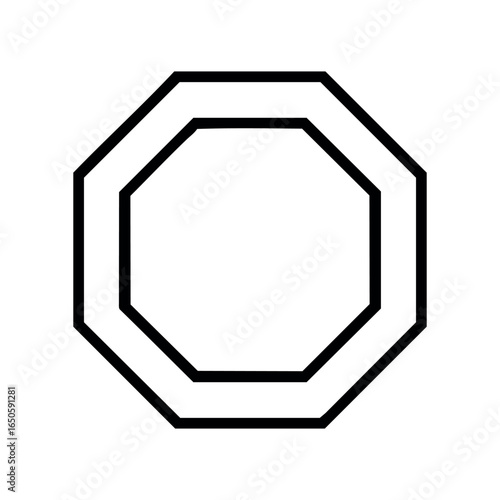 Black octagon shape