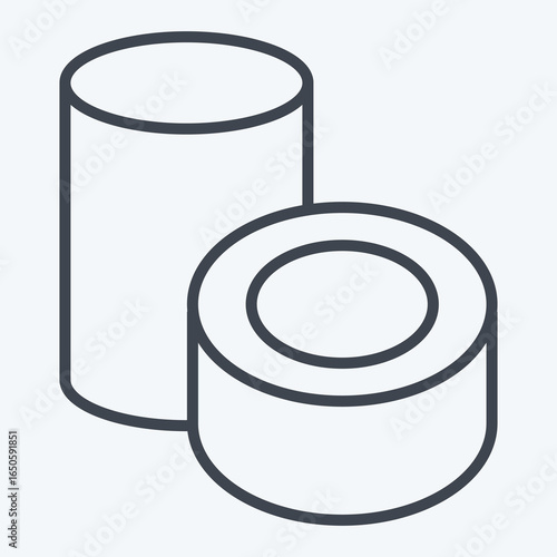 Icon Canned Food. related to Waste Sorting symbol. line style. design editable
