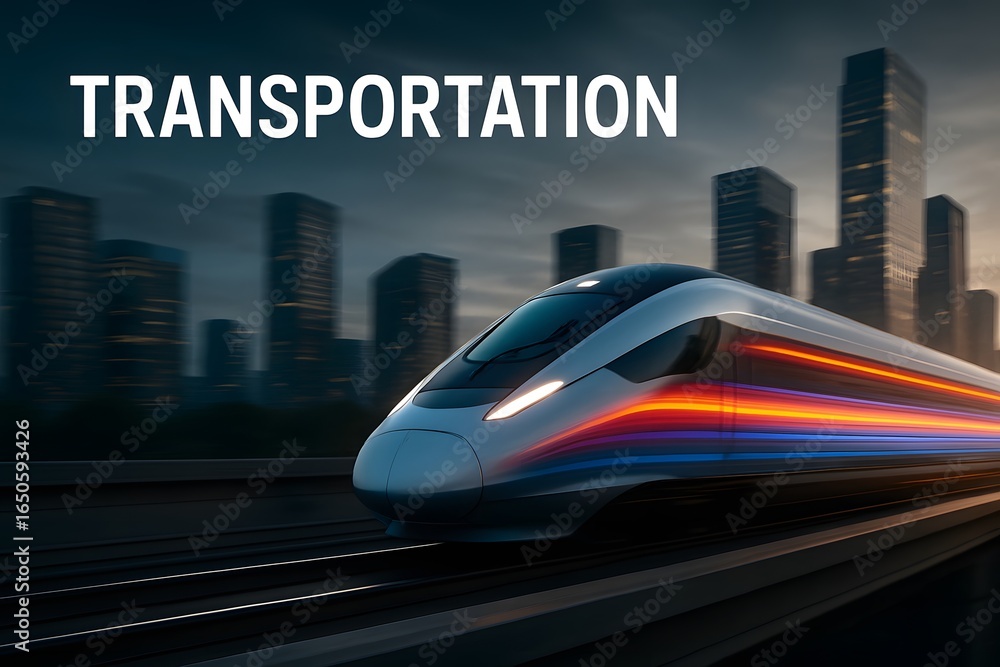 Obraz premium High-Speed Magnetic Levitation Train for Modern Transport