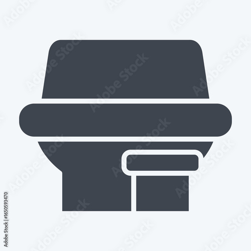 Icon Plastics Container. related to Waste Sorting symbol. glyph style. design editable