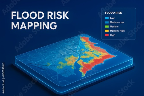 Geographic Flood Risk Assessment Map for Climate Planning