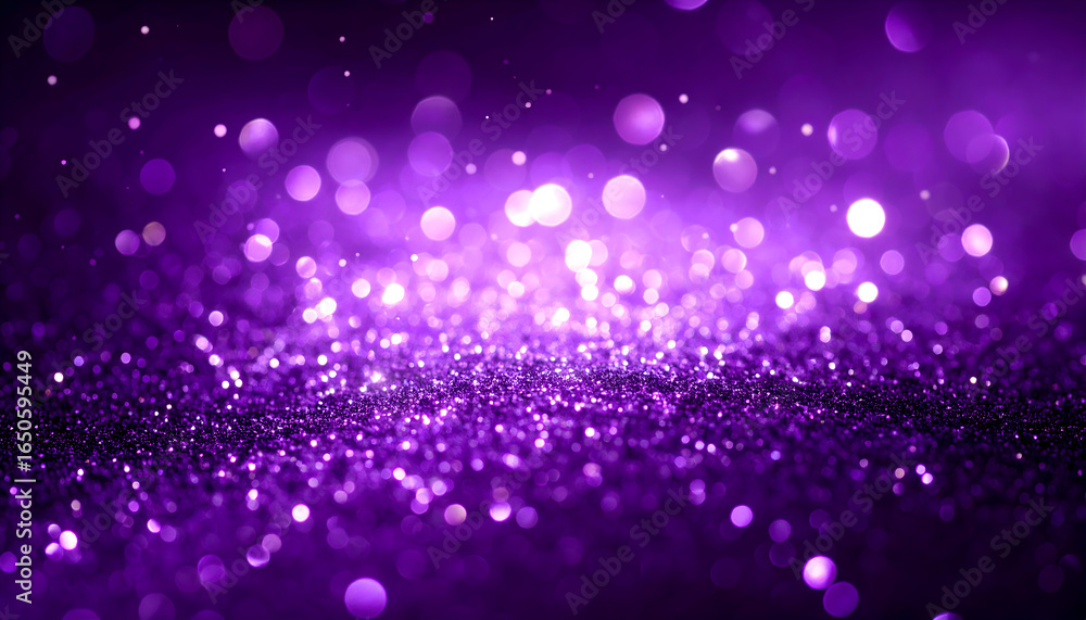 Purple Glittering Background with Sparkles and Bokeh Light Effect for Celebration Purple Glittering Background with Sparkles and Bokeh Light Effect for Celebration