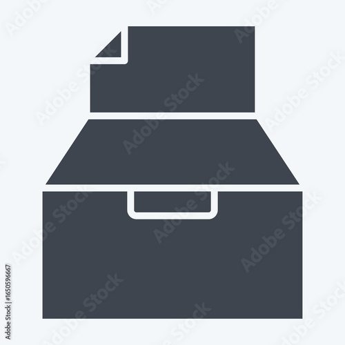 Icon Paper. related to Waste Sorting symbol. glyph style. design editable