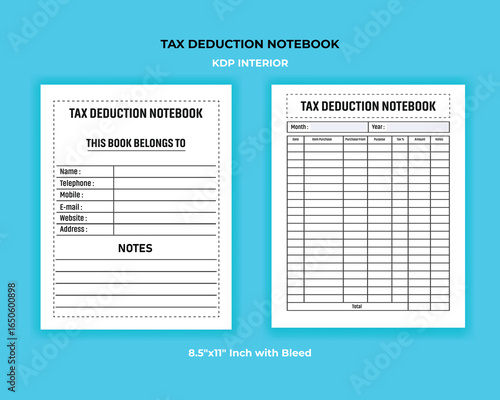 Tax Expense Tracker – KDP Interior for Business, Finance, and Deduction Logging