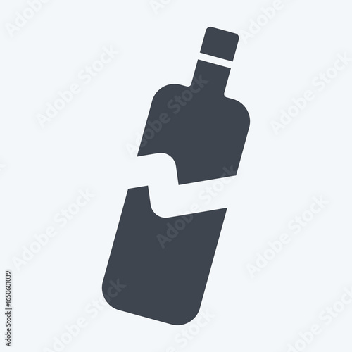 Icon Broken Glass. related to Waste Sorting symbol. glyph style. design editable
