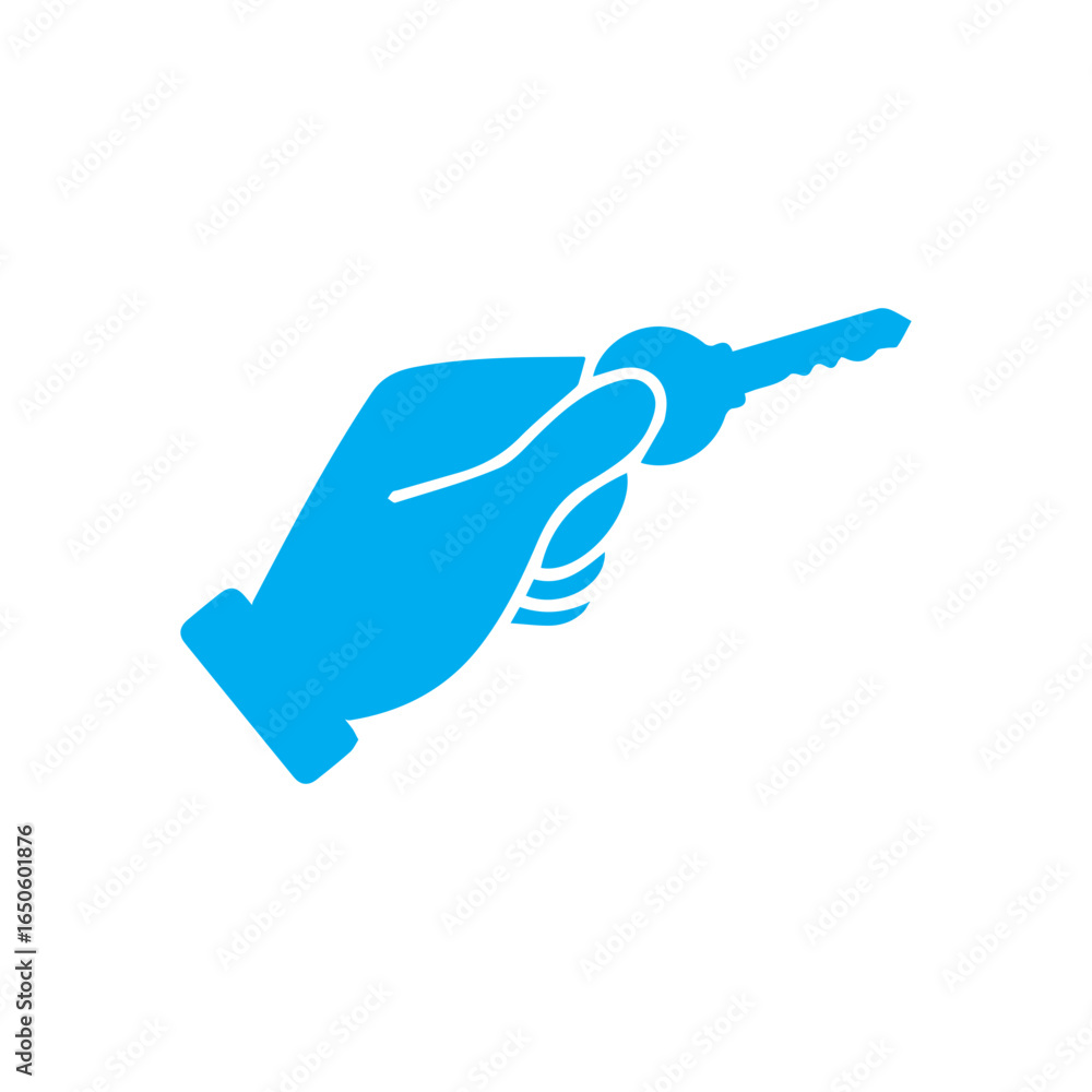Obraz premium holding key colored icon