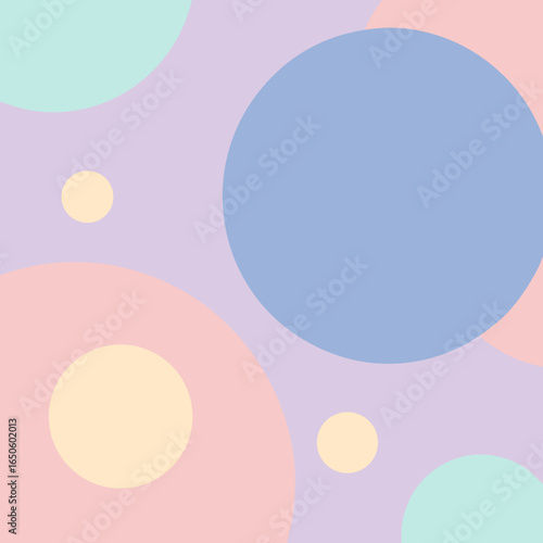 Pastel circles abstract background with soft colors