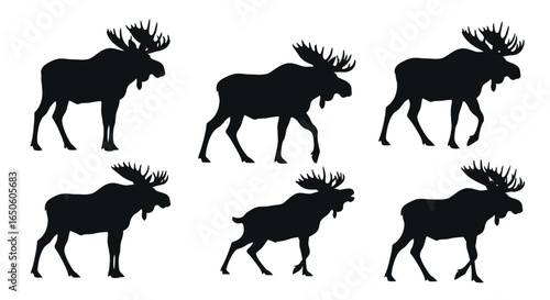 Majestic moose silhouettes create a bold statement for wild life enthusiasts and nature lovers