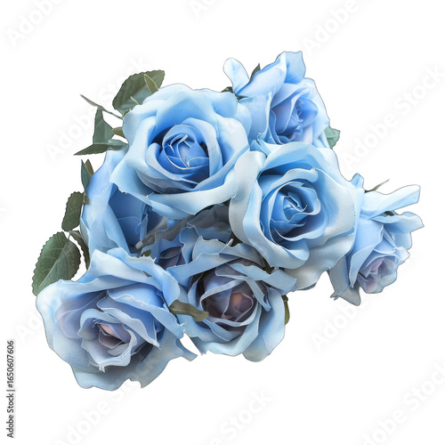 Light blue roses bouquet, close-up view