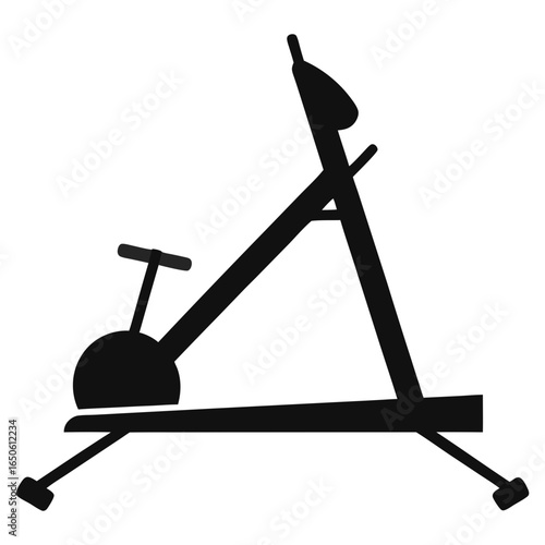 Silhouette vector illustration of a ski erg machine for exercise
