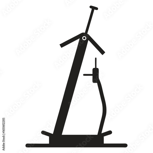 A silhouette vector illustration of a Versa Climber for exercise