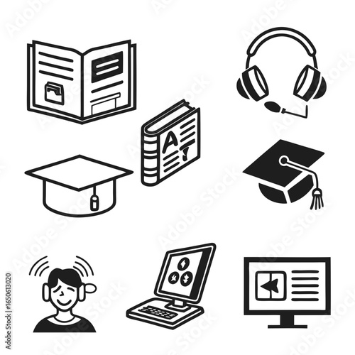 education icon set