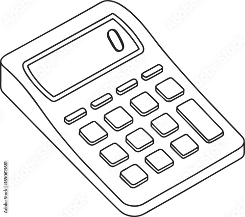 Cell phone with keypad and buttons isolated on a white background