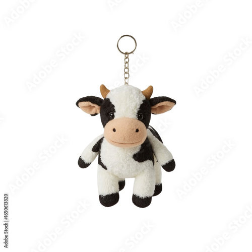 cute dairy cow character key chain image