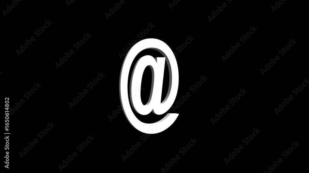 @ 3d text animation on black background. @ 3d text animation on black background.