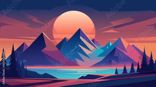 sunrise in mountains