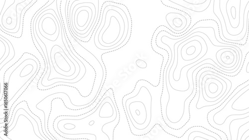 Abstract wavy topographic line background. Seamless pattern and banner design. Modern and dynamic feel to topographic mapping vector illustration.