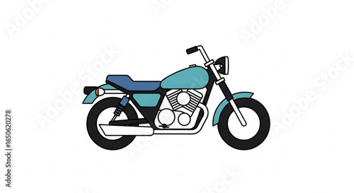 Motorcycle vector illustration for transport and recreation with vintage vehicle design concept art