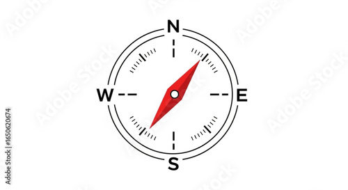Compass rose navigation direction north south east west travel geography cartography nautical vector graphic