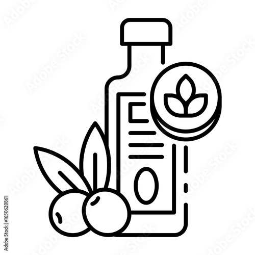 This Organic olive oil icon is suitable for Organic Product, etc.