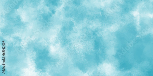 Blue watercolor splash background. Watercolor painting soft texture on wet white paper. hand drawn texture. Colorful painting vector background.	