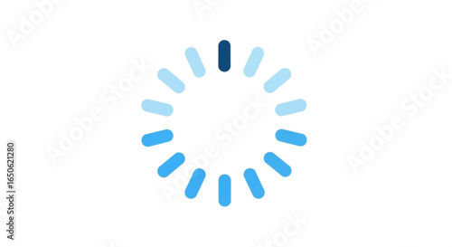 Blue loading spinner animation vector graphic for website ui ux design and app development resources use case