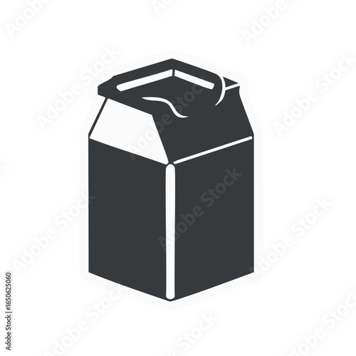 Milk carton on plain