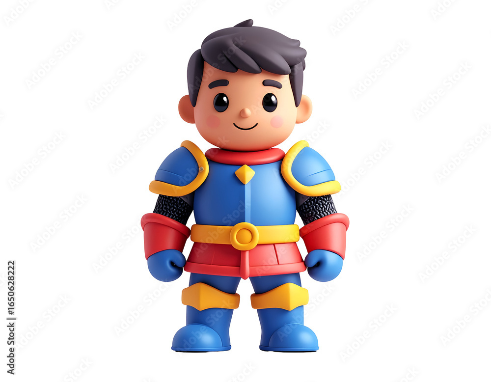 Fototapeta premium Cute 3D Knight Illustration