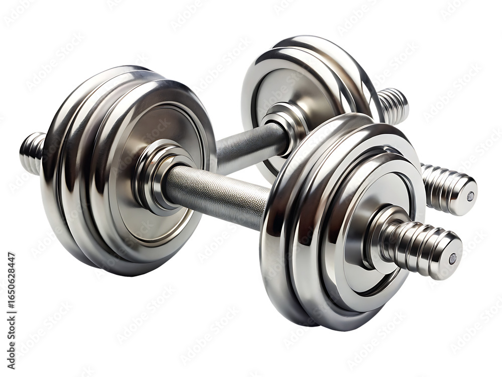 Naklejka premium dumbbells on white background ,PNG.AI Generated.