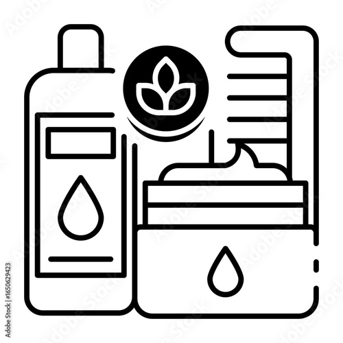 This Organic haircare icon is suitable for Organic Product, etc.