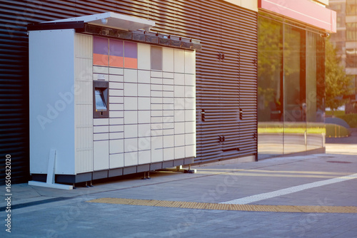 Modern Outdoor Parcel Locker for Contactless Delivery and Pickup