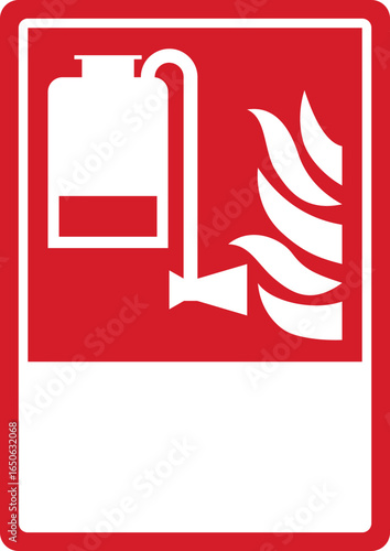 fire prevention safety sign_portable foam applicator unit your custom message here portrait size a4/a3/a2/a1 	