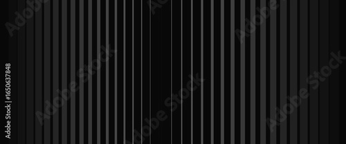 Black oblique straight line background. Masculine dark linear abstract wallpaper. Elegant luxury striped gradient texture. Grey diagonal lines backdrop for flyer, banner, poster, presentation. Vector