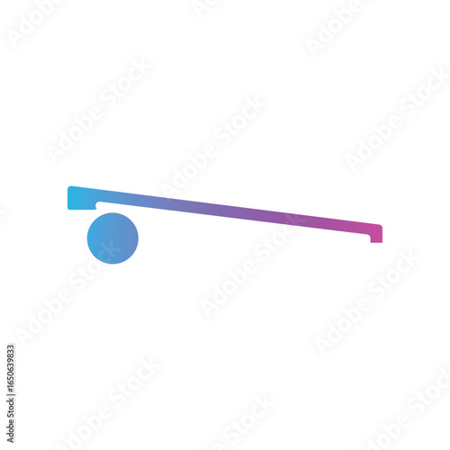 balance board color glyph icon for digital and print projects.