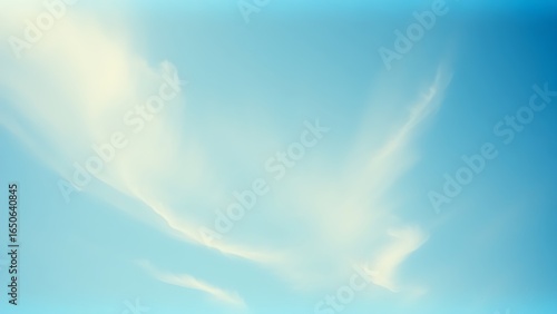 Vintage cyanotype sky with wispy cirrus clouds, evoking nostalgic memories with a soft azure gradient.