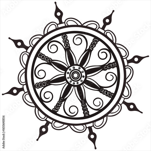 Mandala. Mandala Pattern Designs. Circular pattern in the form of a mandala. Henna tatoo mandala. Mehndi style. Decorative pattern in oriental style. Mandala Line Illustration.  luxury mandala pattern