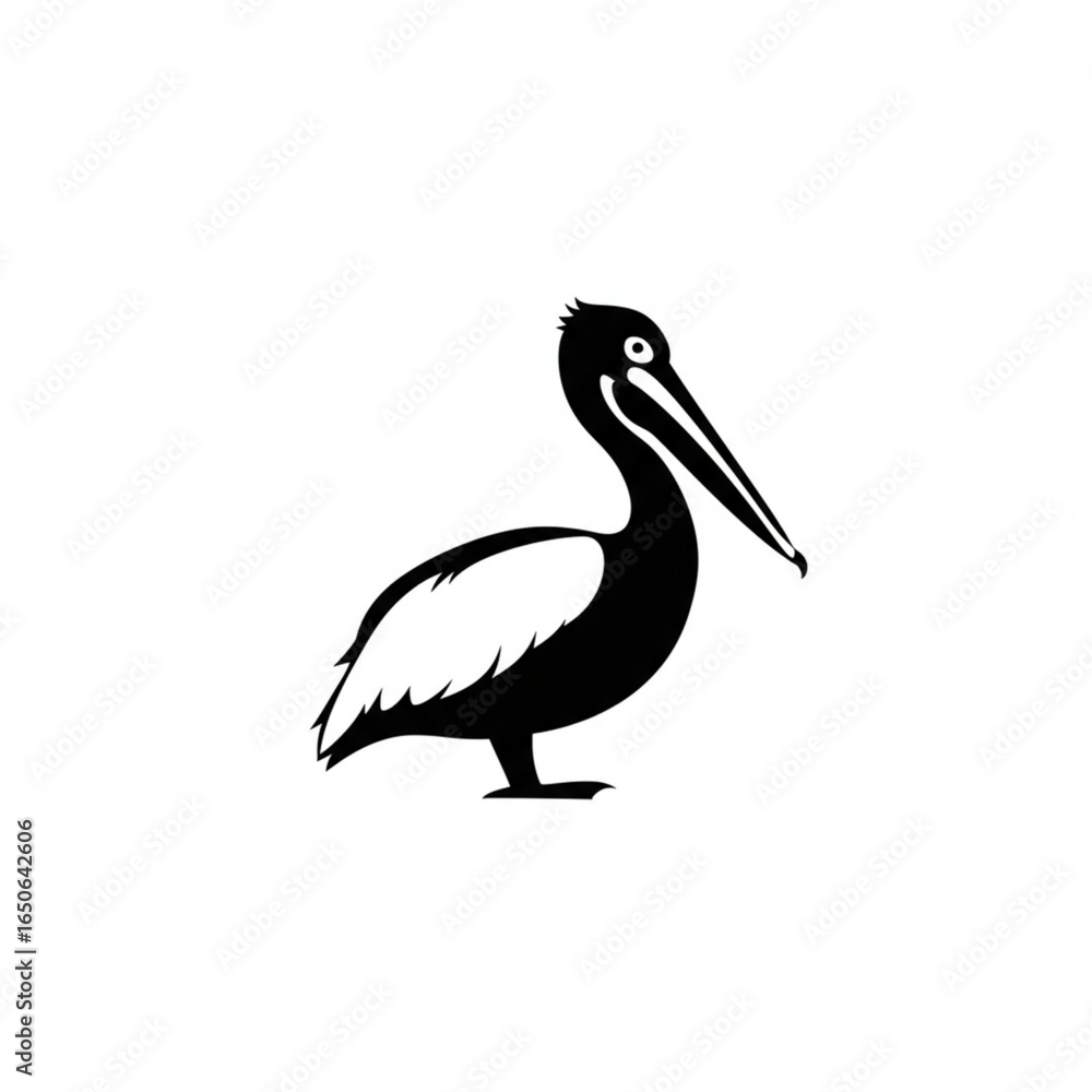 Fototapeta premium pelican illustration on white background