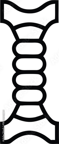 trachea outline icon on white background
