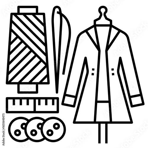 Textiles and apparel icon outline style