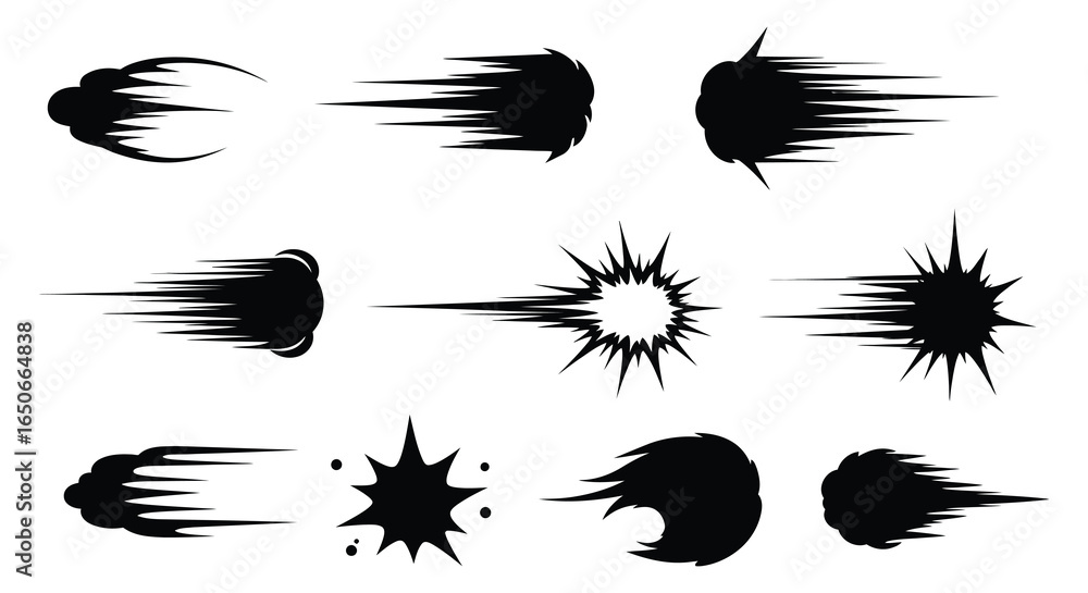 custom made wallpaper toronto digitalCollection of black speed and explosion effects on white background